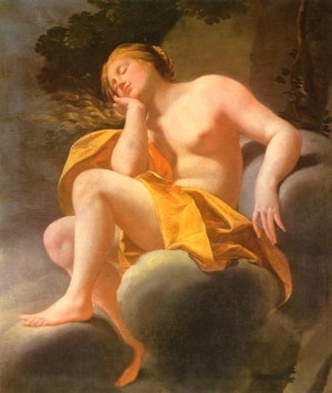 Sleeping Venus on clouds